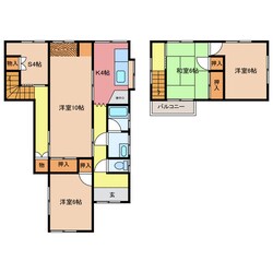 小黒田町貸家の物件間取画像